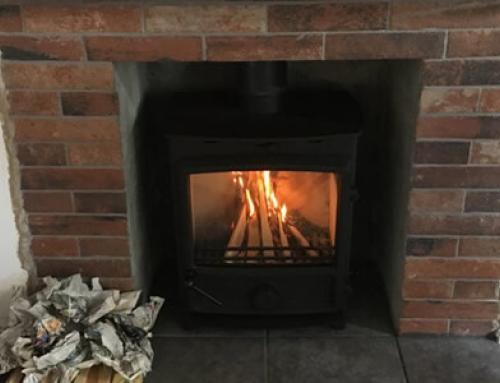 Installation of Defra eCosy Ottawa Woodburning stove in Installation of Defra eCosy Ottawa Woodburning stove in
