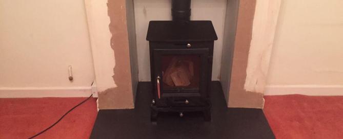 Fireplace knockout and Woodburner Installation