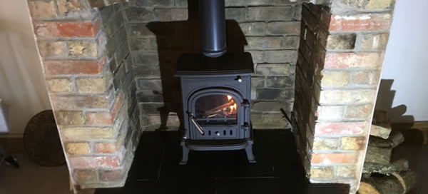 Installation of Low Cost Wood Burning Stove in Taunton