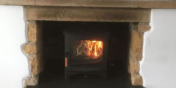 Woodburner and Slate Hearth Installation in Langport
