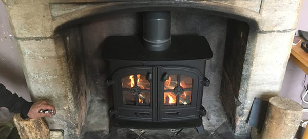 Installation of Yeoman Exe Wood burning stove in Wellington