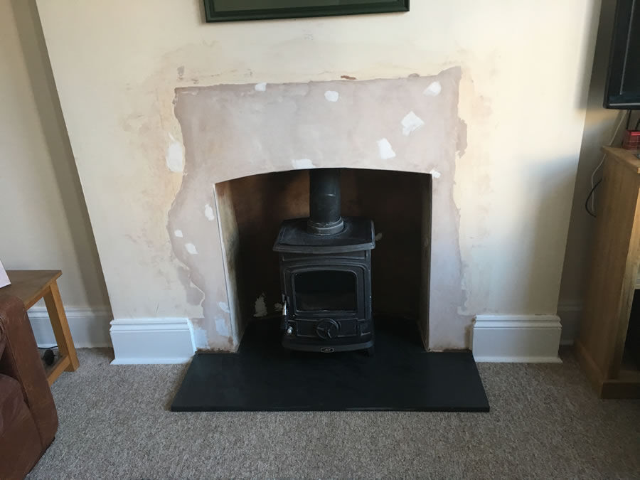 Fireplace knockout & Woodburner Installation in Weston-super-Mare