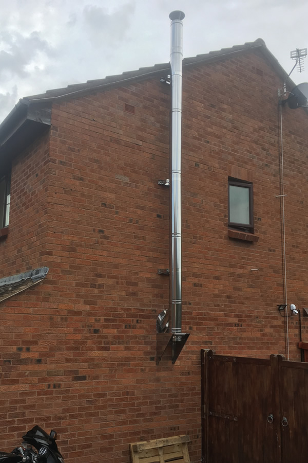 External Twin Wall Chimney Solution