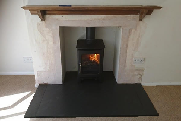 Completed installation of Wood burner in Trull, Taunton