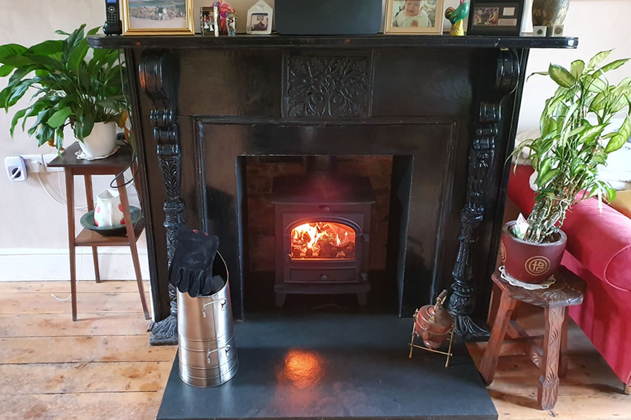 Convection Woodburner Installation &Twinwall Chimney in Netherstowey