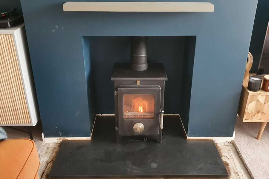 Fireplace Renovation and Installation of Woodburner in Quantoxhead