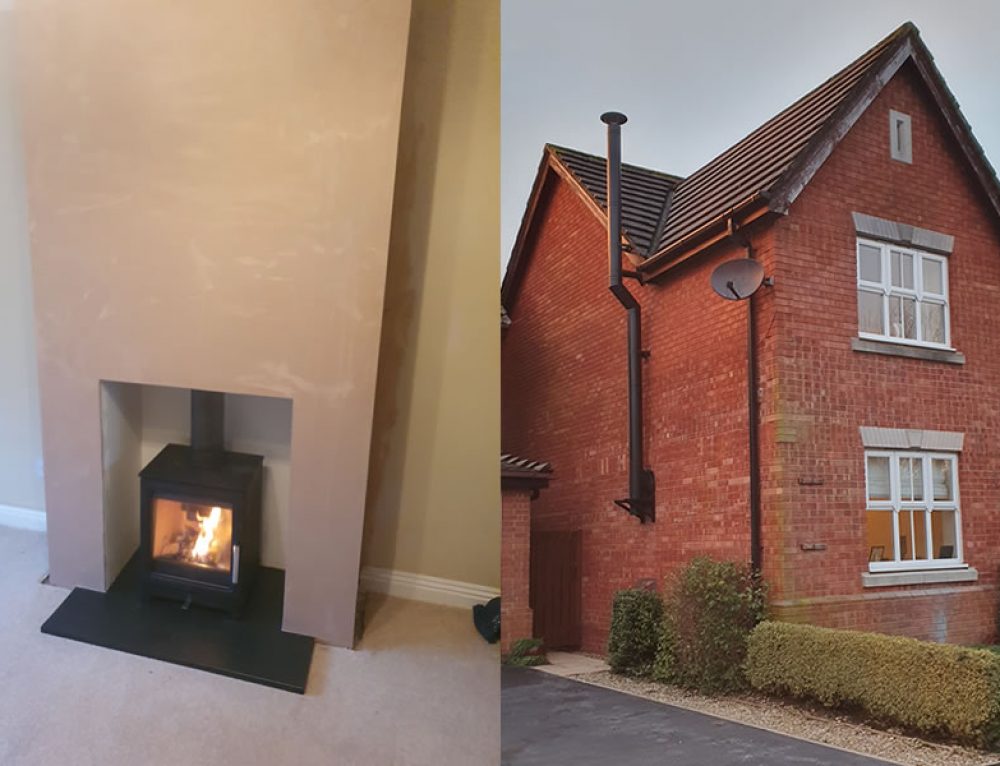 Woodburner installation with Twinwall Chimney System in North Petherton
