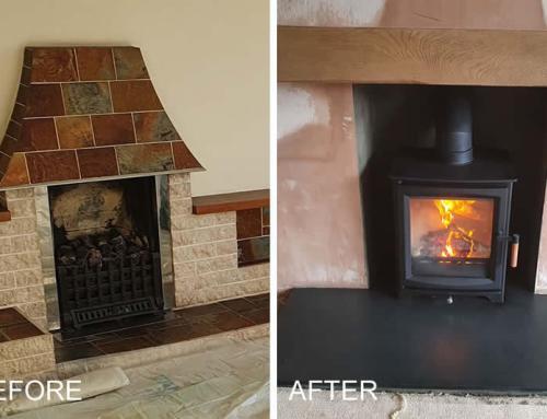 Fireplace Renovation and woodburner installation in a Bungalow in Bridgwater