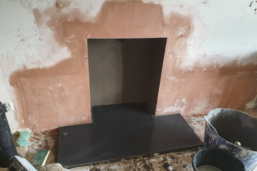 Fireplace before removal and renovation