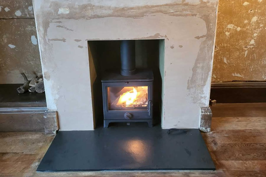 Victorian fireplace renovation Taunton after