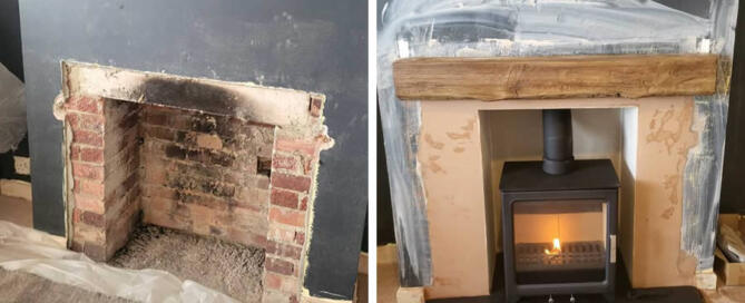 Fireplace Renovation Wood Burner Installation Burnham on Sea, Somerset