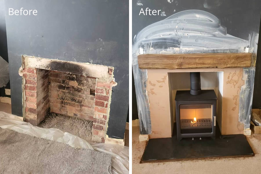 Fireplace Renovation Wood Burner Installation Burnham on Sea, Somerset