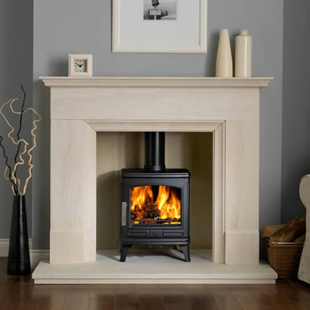 ACR Oakdale Woodburner Stove in stone surround