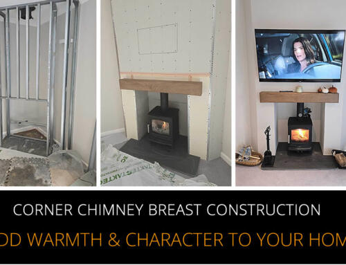 False Corner Chimney Breast Construction for Woodburner using Twinwall Chimney Flue