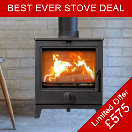 Special offer woodburner MI Fires Derwent - Multi Fuel - 5kw - Special offer woodburner