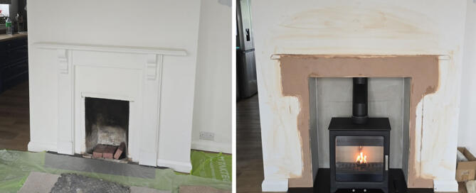 fireplace knockout opening Taunton Somerset