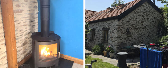 woodburners with short distances to combustibles
